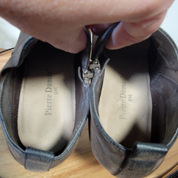 Pierre Dumas Sabrine-7 Brown Faux Leather Wedge Bootie Size 8 - Picture 16 of 17